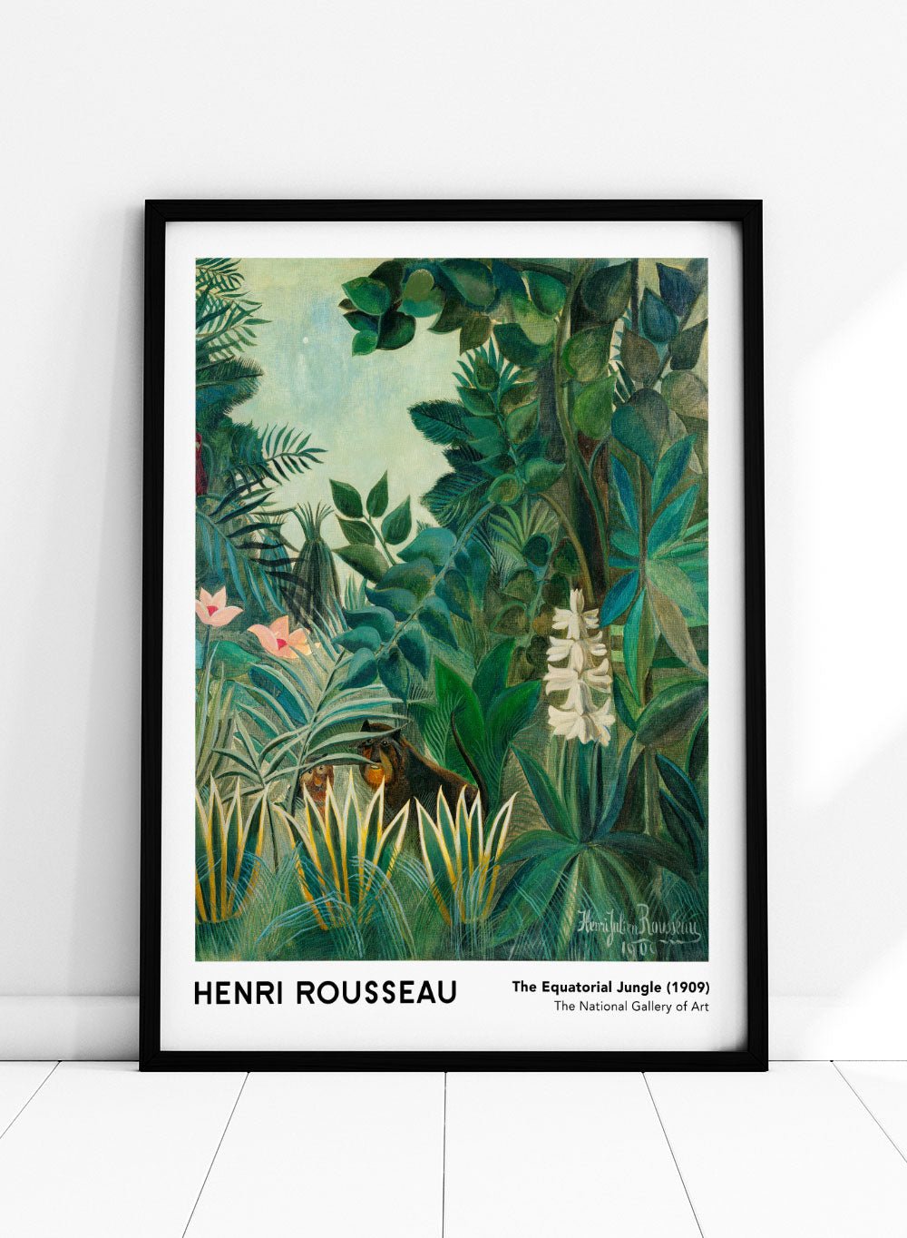 Henri Rousseau The Equatorial Jungle 1909 Art Print_Sugar & Canvas