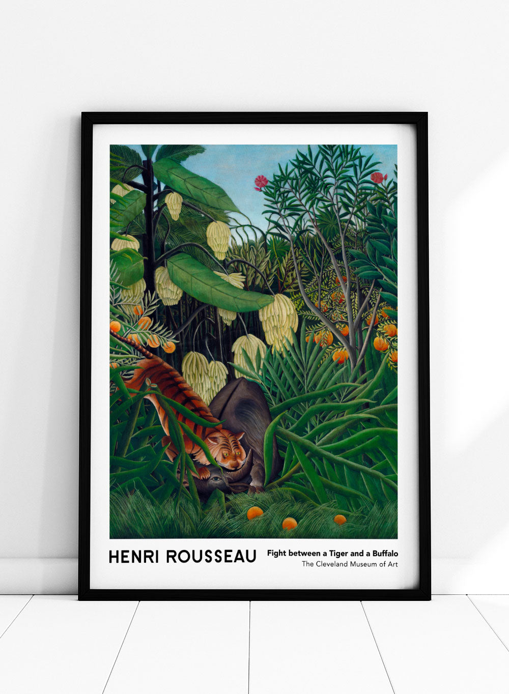 Sugar & Canvas Henri Rousseau Fight between a Tiger and a Buffalo 1908 Art Print