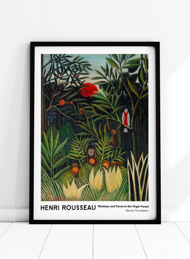 Henri Rousseau Monkeys and Parrot in the Virgin Forest Art Print_Sugar & Canvas