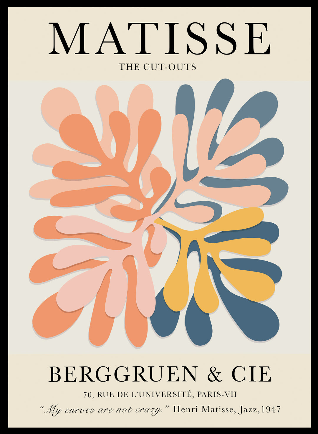 The Cut - Outs by Henri Matisse PrintM04-70x100Sugar & Canvas