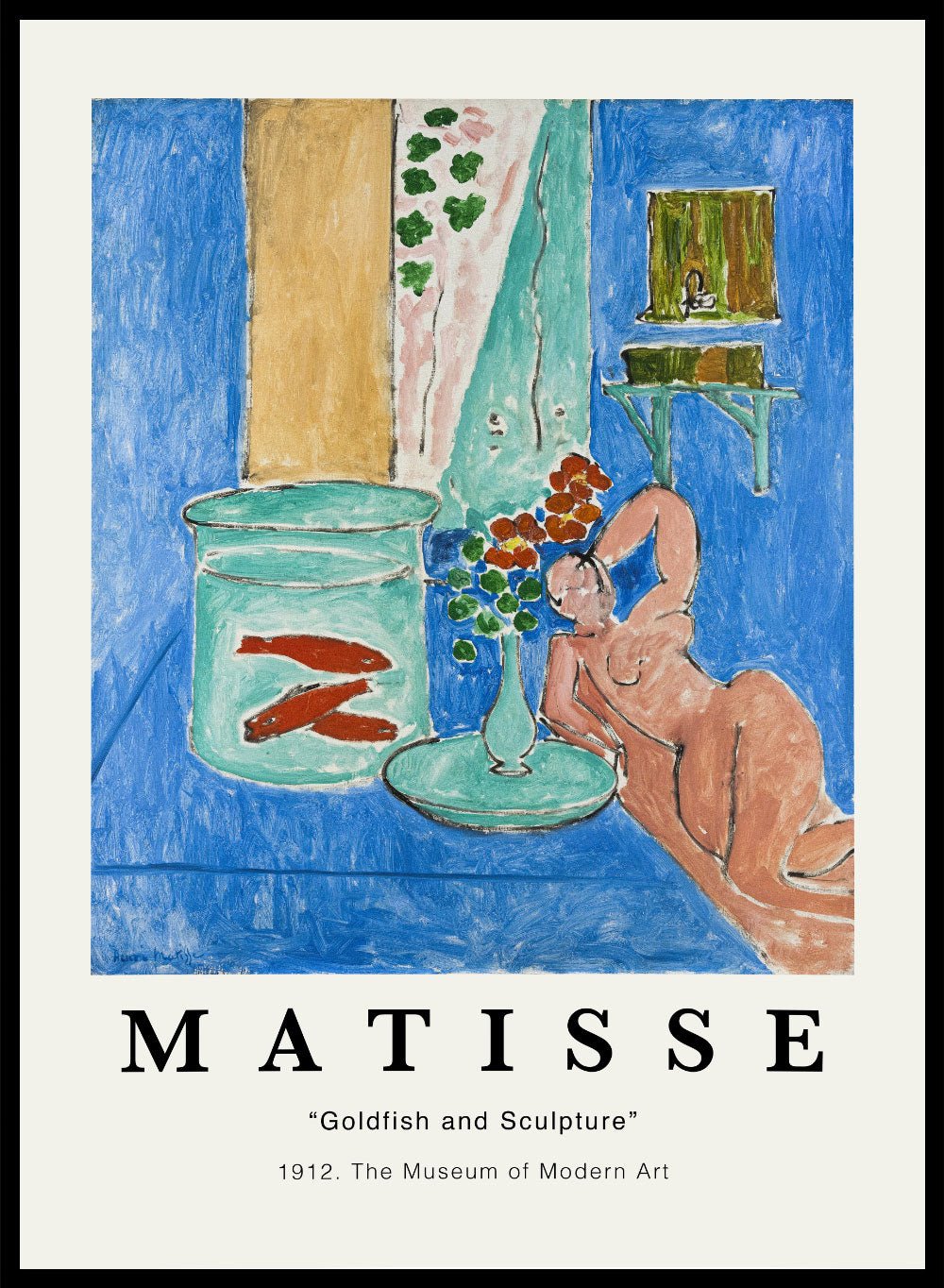 Henri Matisse Goldfish and Sculpture 1912 Print | Vintage
