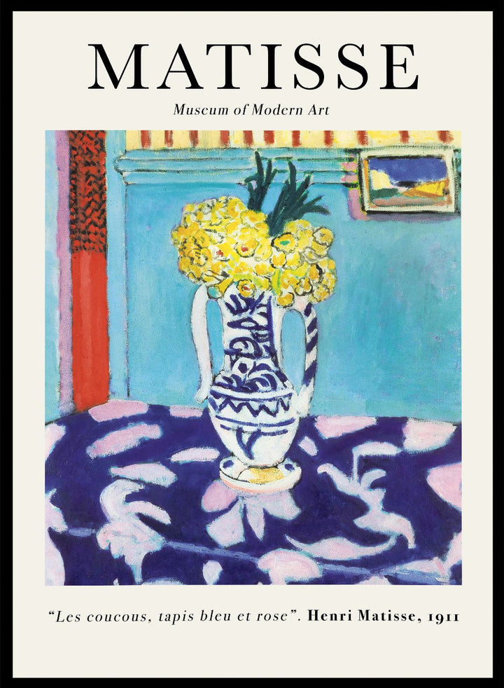 Les Coucous, Tapis Bleu Et Rose 1911 By Henri Matisse Print_Sugar & Canvas