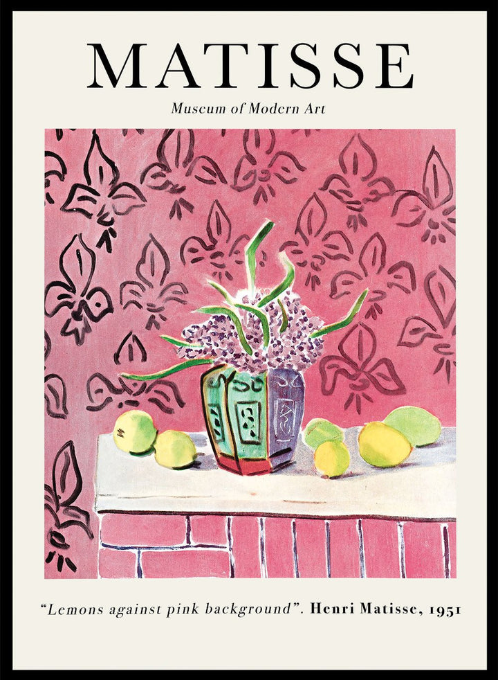 Lemons Against Pink Background 1951 by Henri Matisse Print_Sugar & Canvas