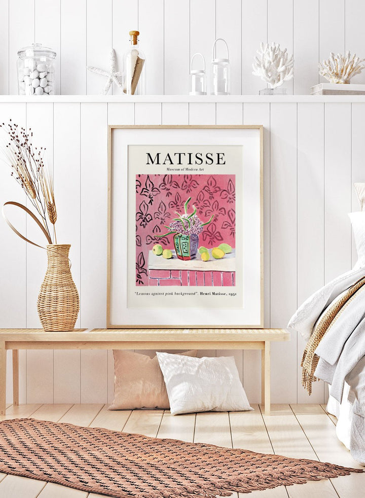 Lemons Against Pink Background 1951 by Henri Matisse Print_Sugar & Canvas