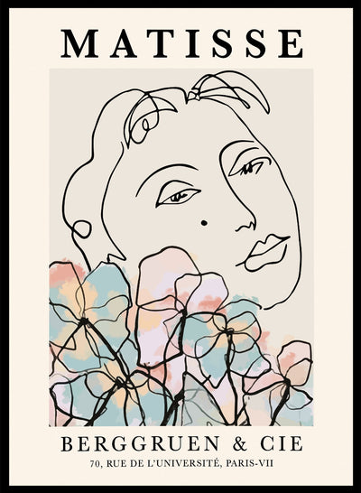 Sugar & Canvas 28x40inches/70x100cm Woman with Flowers by Henri Matisse Print