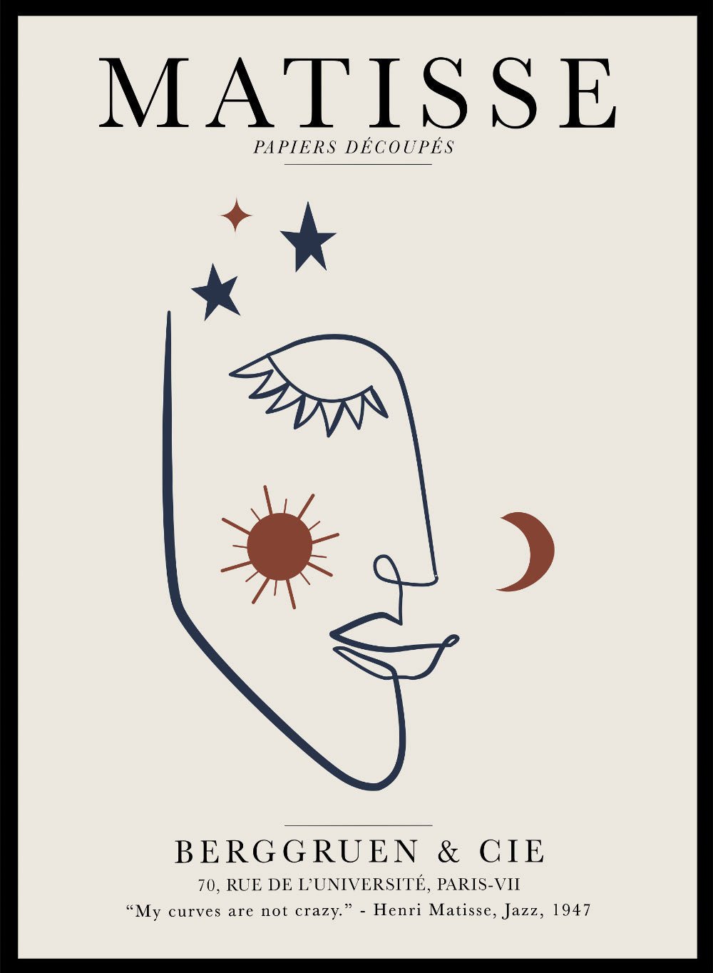 Sketch of Woman Matisse Print_Sugar & Canvas