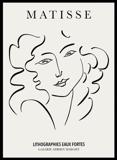Sugar & Canvas 28x40inches/70x100cm Sketch of Woman by Henri Matisse Print