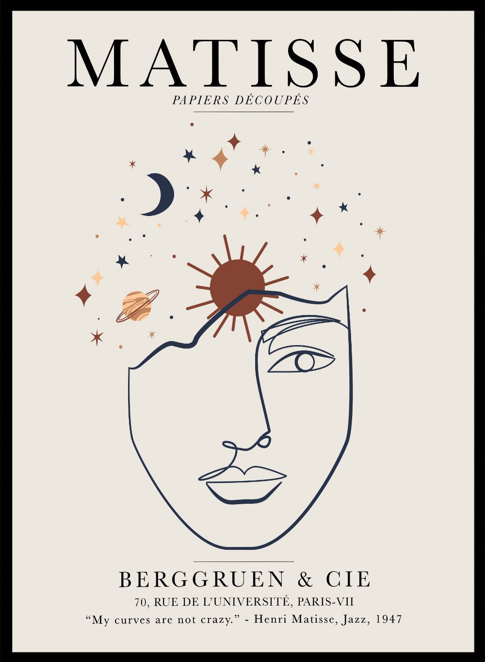 Sketch of Woman Matisse Print_Sugar & Canvas