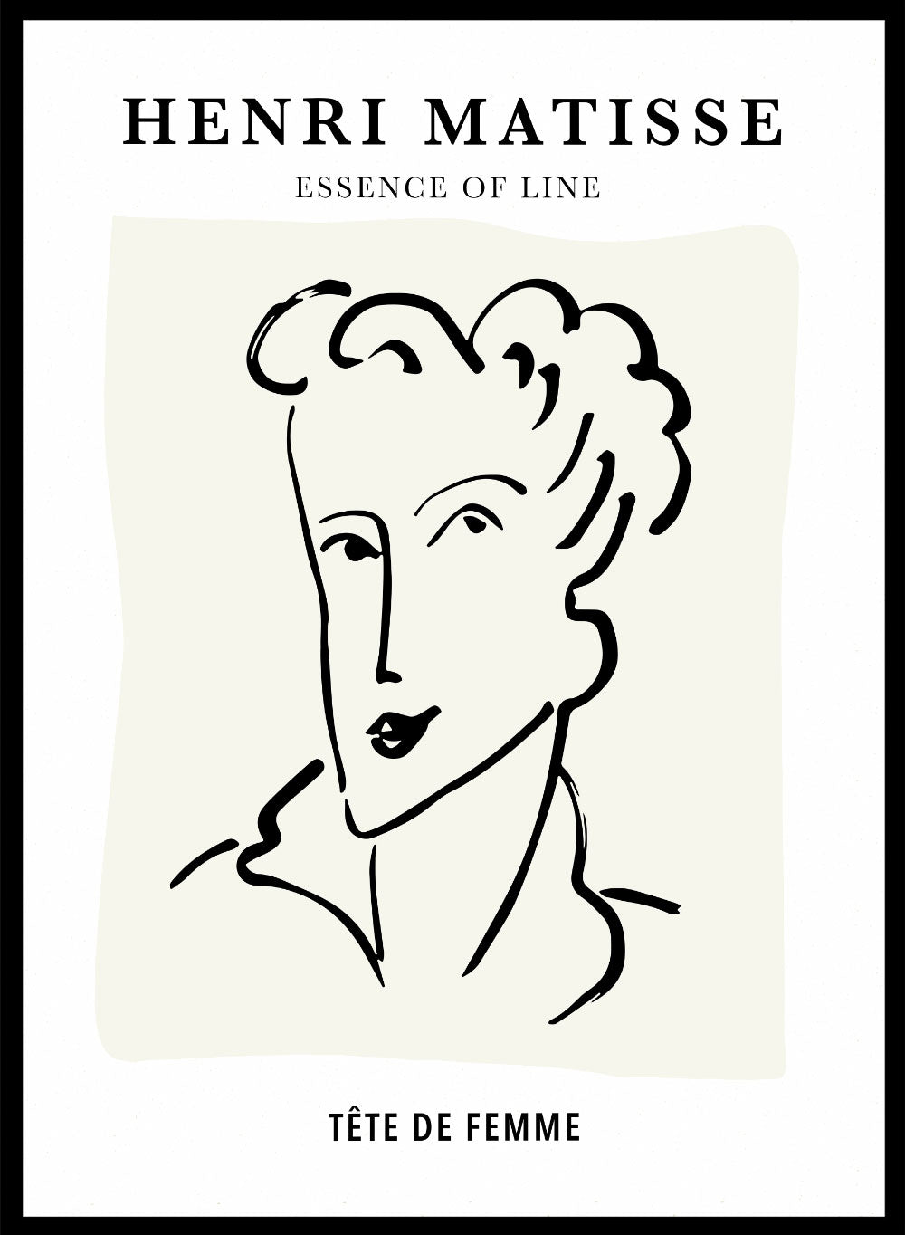 Tete de Femme Sketch by Henri Matisse Print_Sugar & Canvas