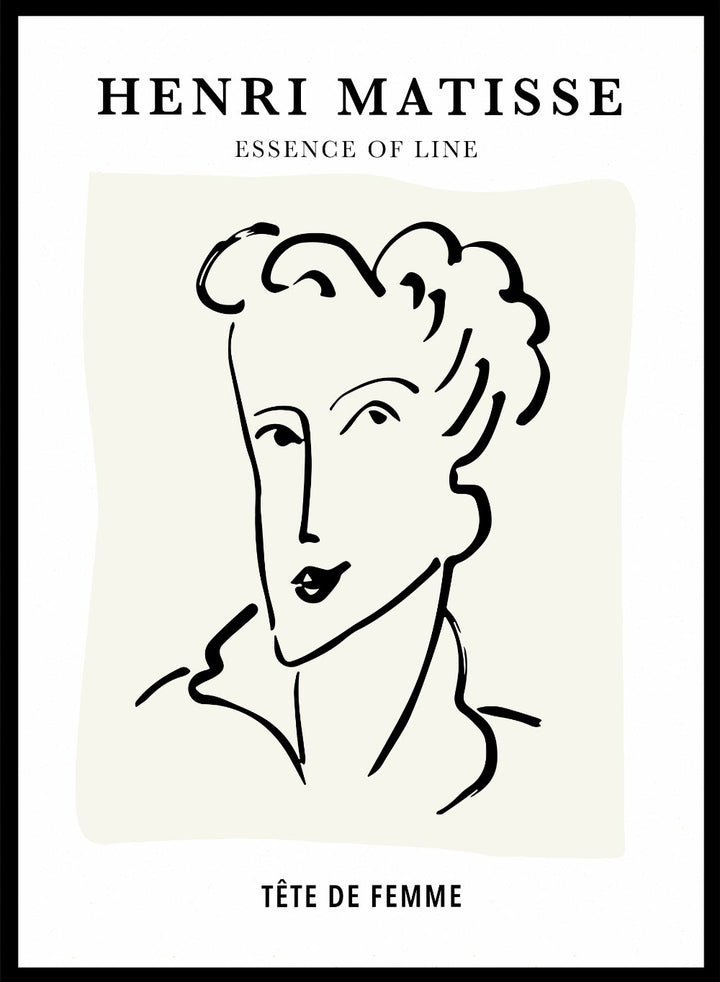 Tete de Femme Sketch by Henri Matisse Print_Sugar & Canvas
