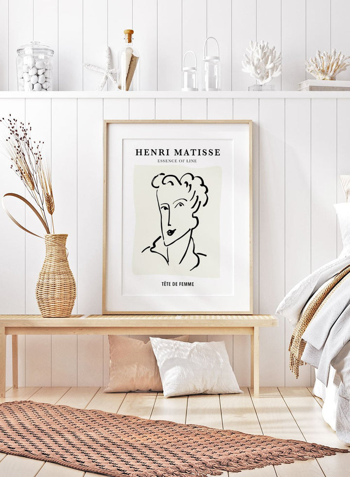 Tete de Femme Sketch by Henri Matisse Print_Sugar & Canvas