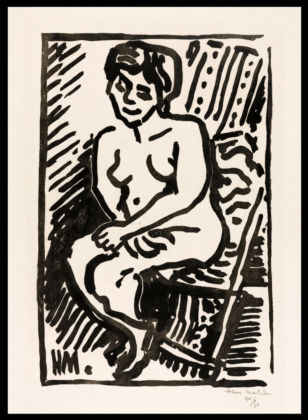 Small Light Woodcut 1906 by Henri Matisse Print_Sugar & Canvas