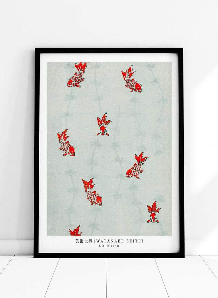 Watanabe Seitei Gold Fish Art Print_Sugar & Canvas