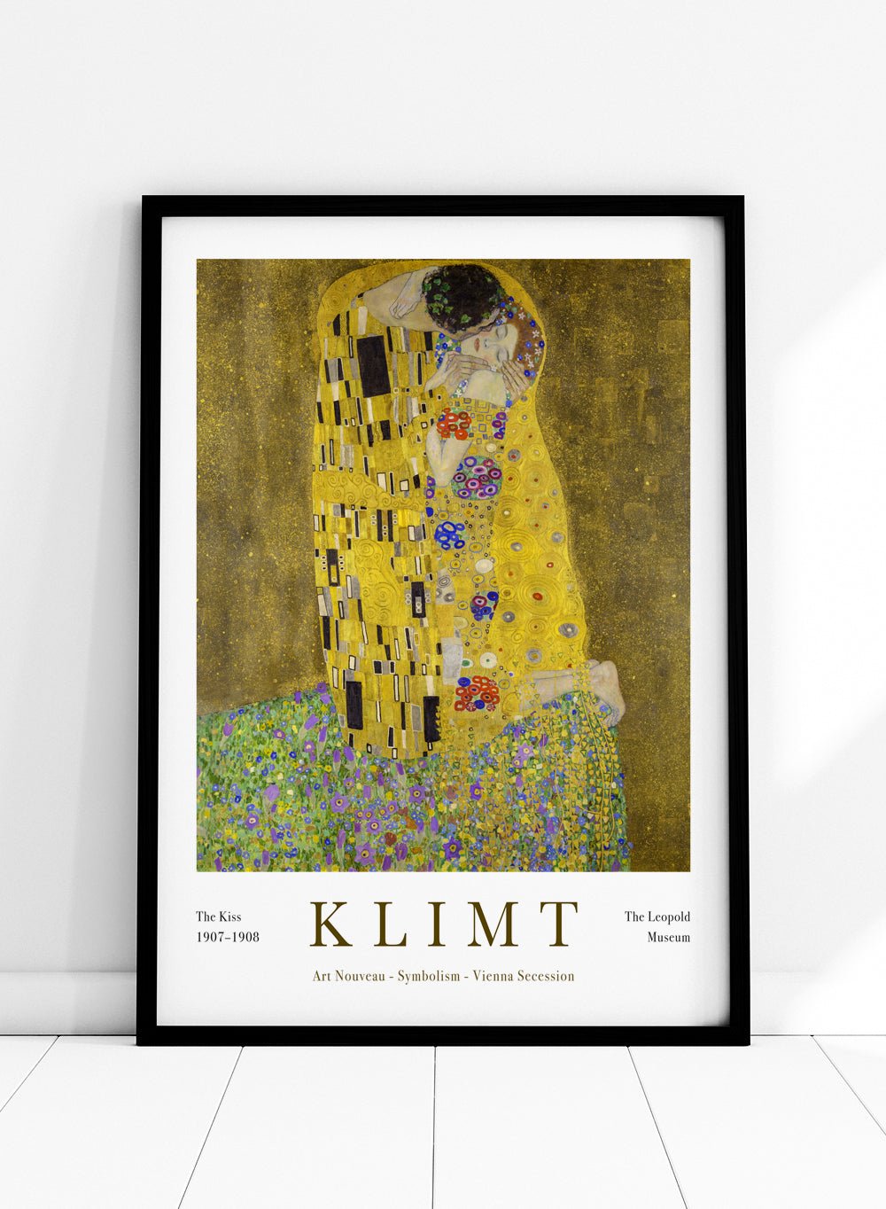 Gustav Klimt The Kiss 1907-1908 Vintage Exhibition Poster Art