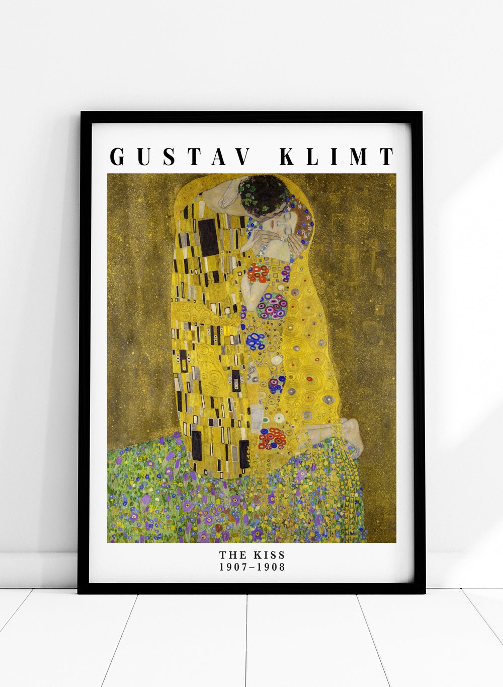 Gustav Klimt The Kiss 1907-1908 Vintage Exhibition Poster Art