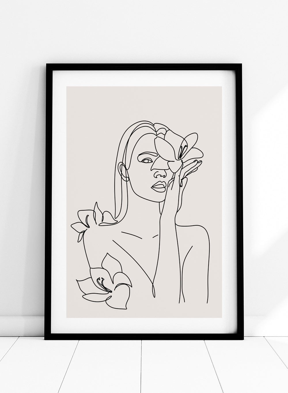 Head of Flowers Line Art Print_Sugar & Canvas