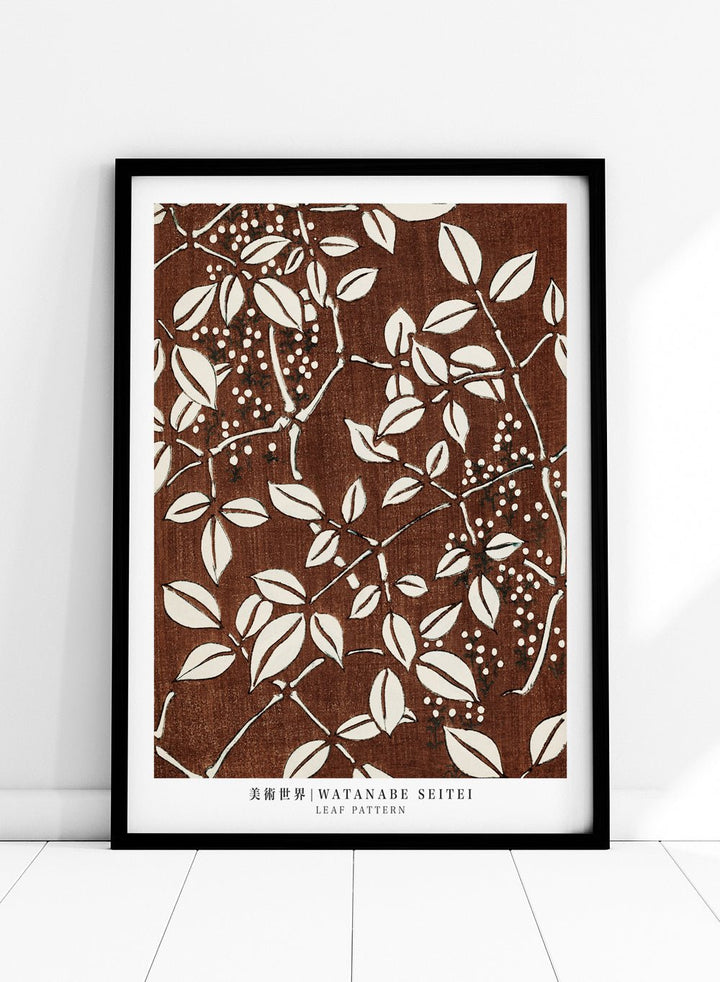 Watanabe Seitei Leaf Pattern Art Print_Sugar & Canvas