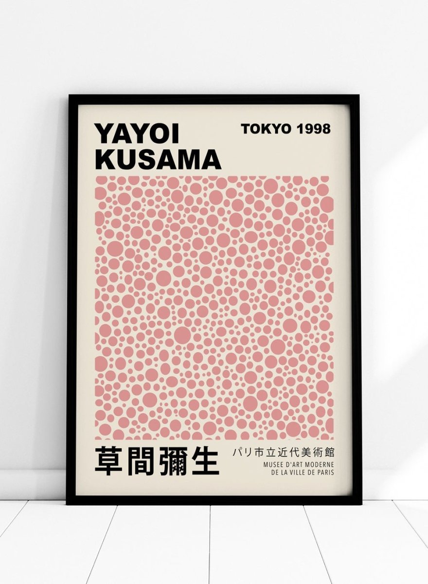 Yayoi Kusama 草間彌生 Pink Polka Dots Exhibition Poster Japanese
