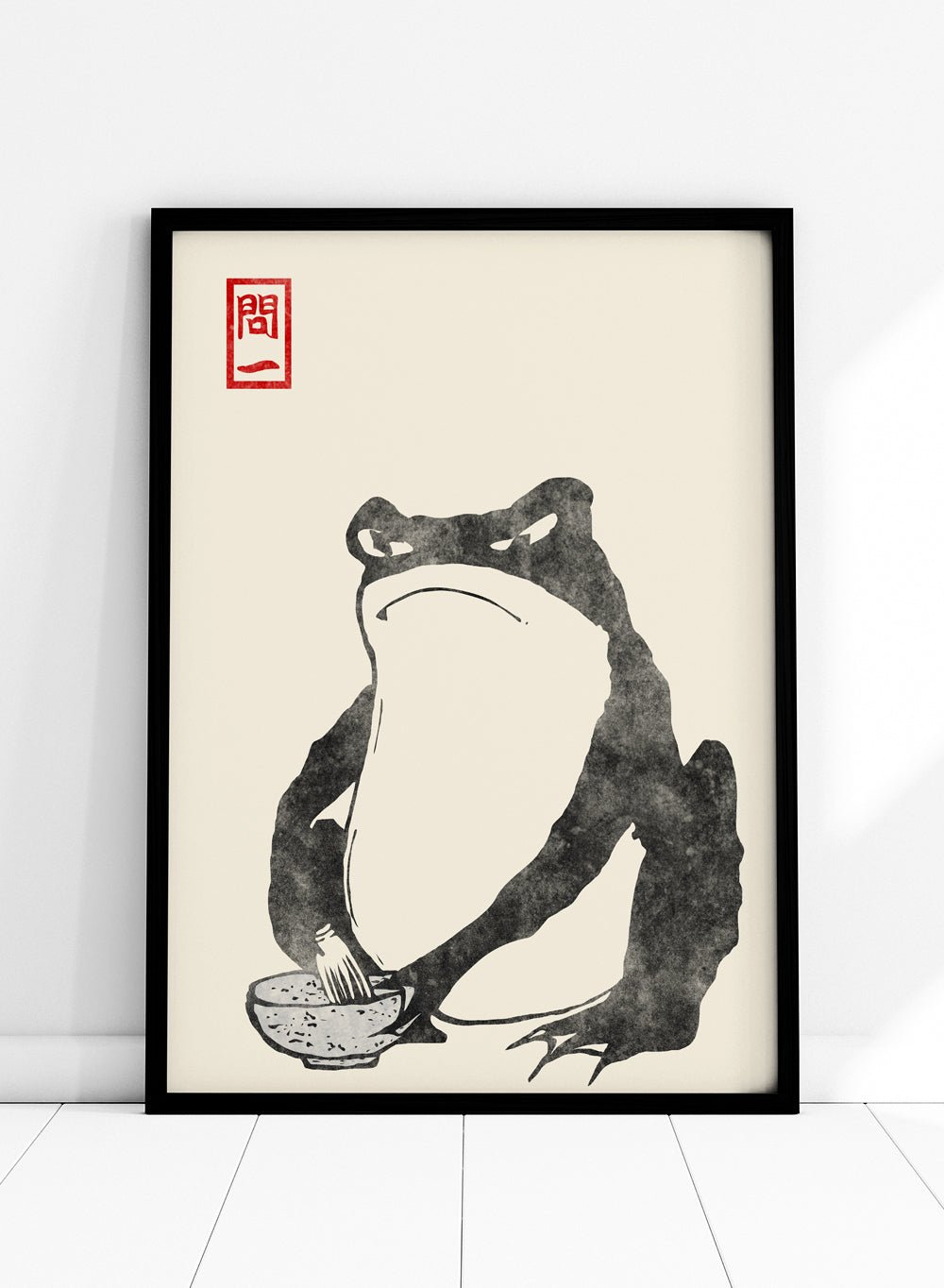 Matsumoto Hoji Japanese Frog (3 Black) Art Print_Sugar & Canvas