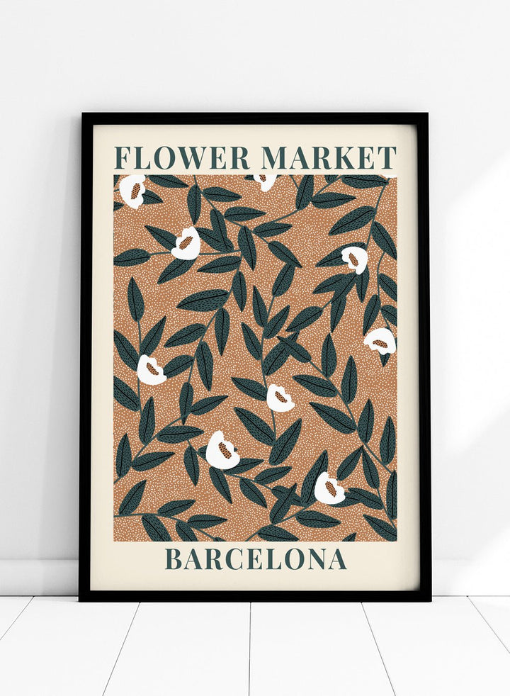 Flower Market Barcelona Art Print_Sugar & Canvas