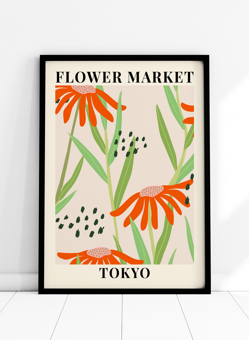 Sugar & Canvas Flower Market Tokyo Art Print