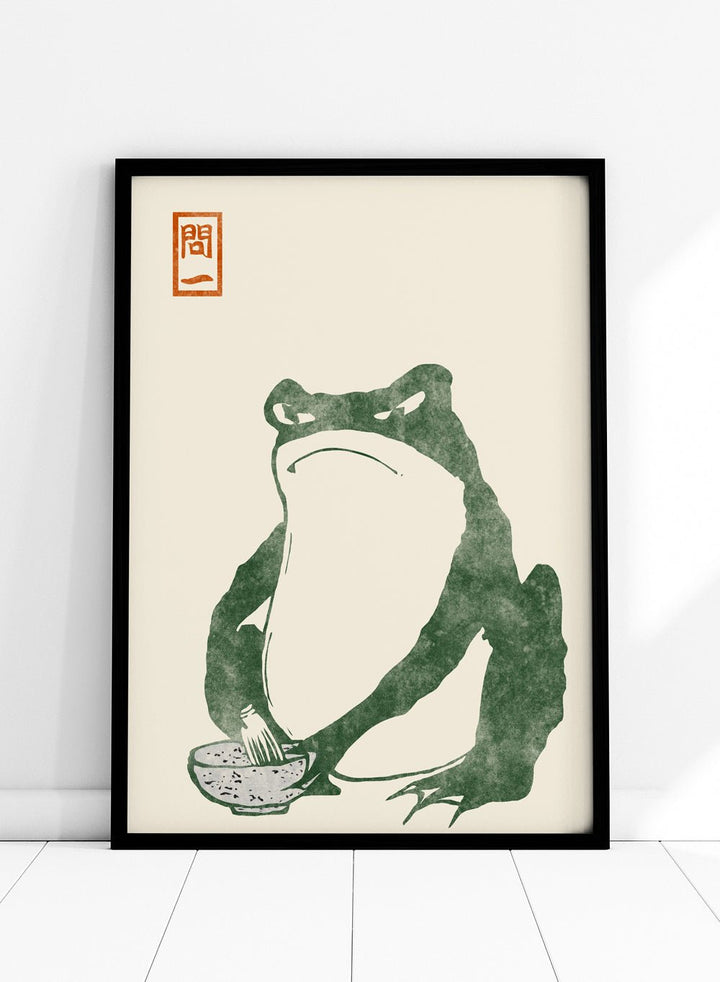 Matsumoto Hoji Japanese Frog (3 Dark Green) Art Print_Sugar & Canvas