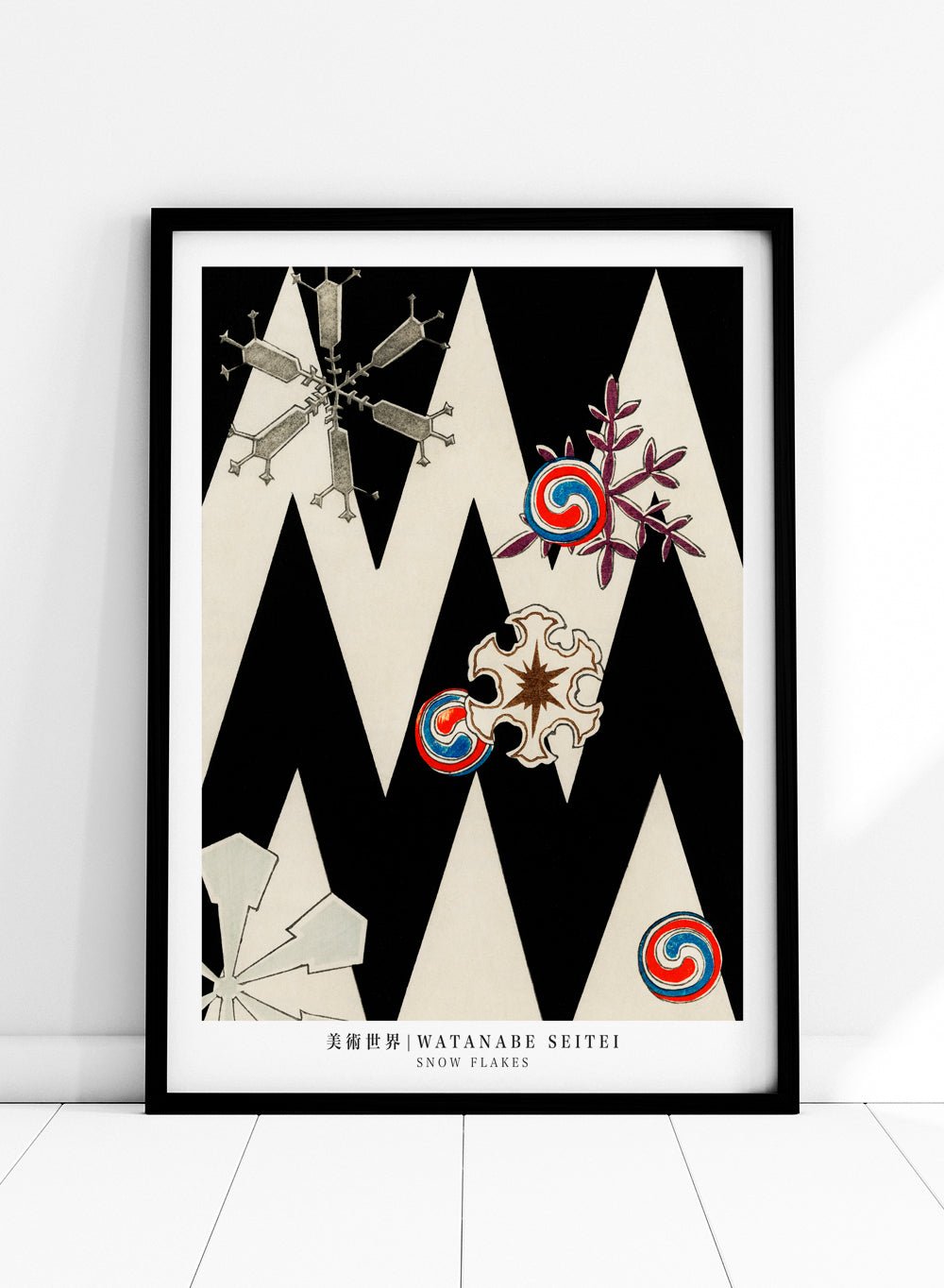 Watanabe Seitei Snow Flakes Illustration Art Print_Sugar & Canvas