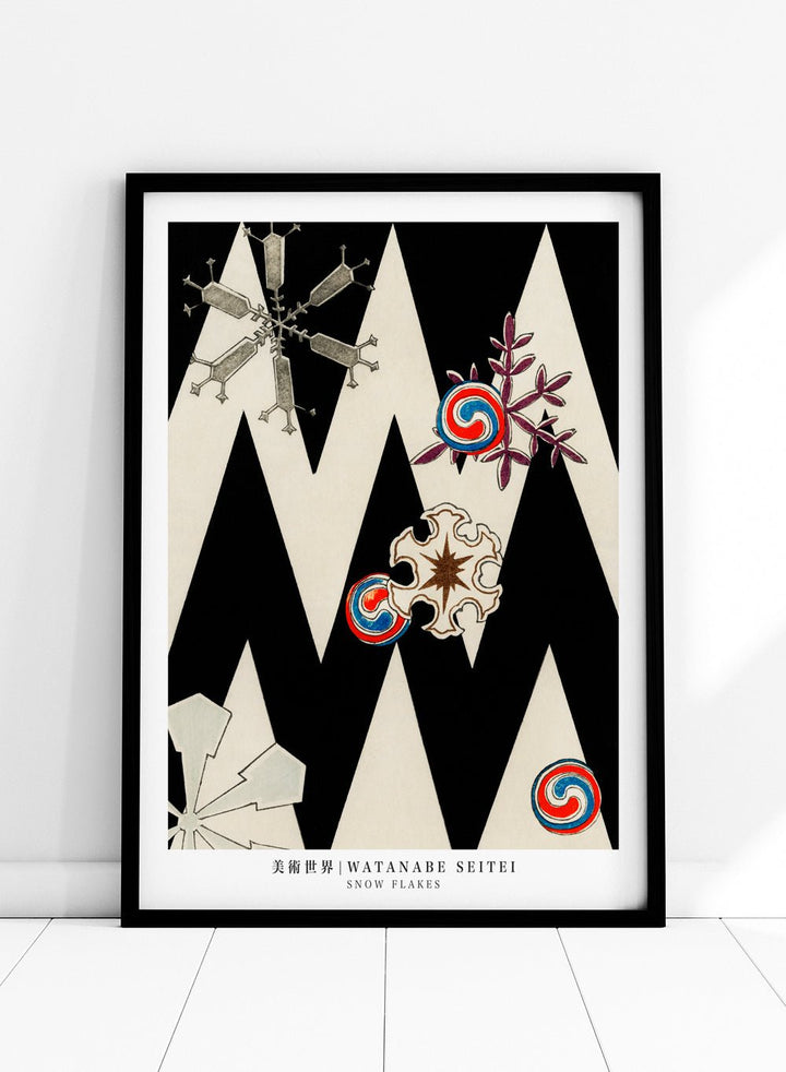 Watanabe Seitei Snow Flakes Illustration Art Print_Sugar & Canvas