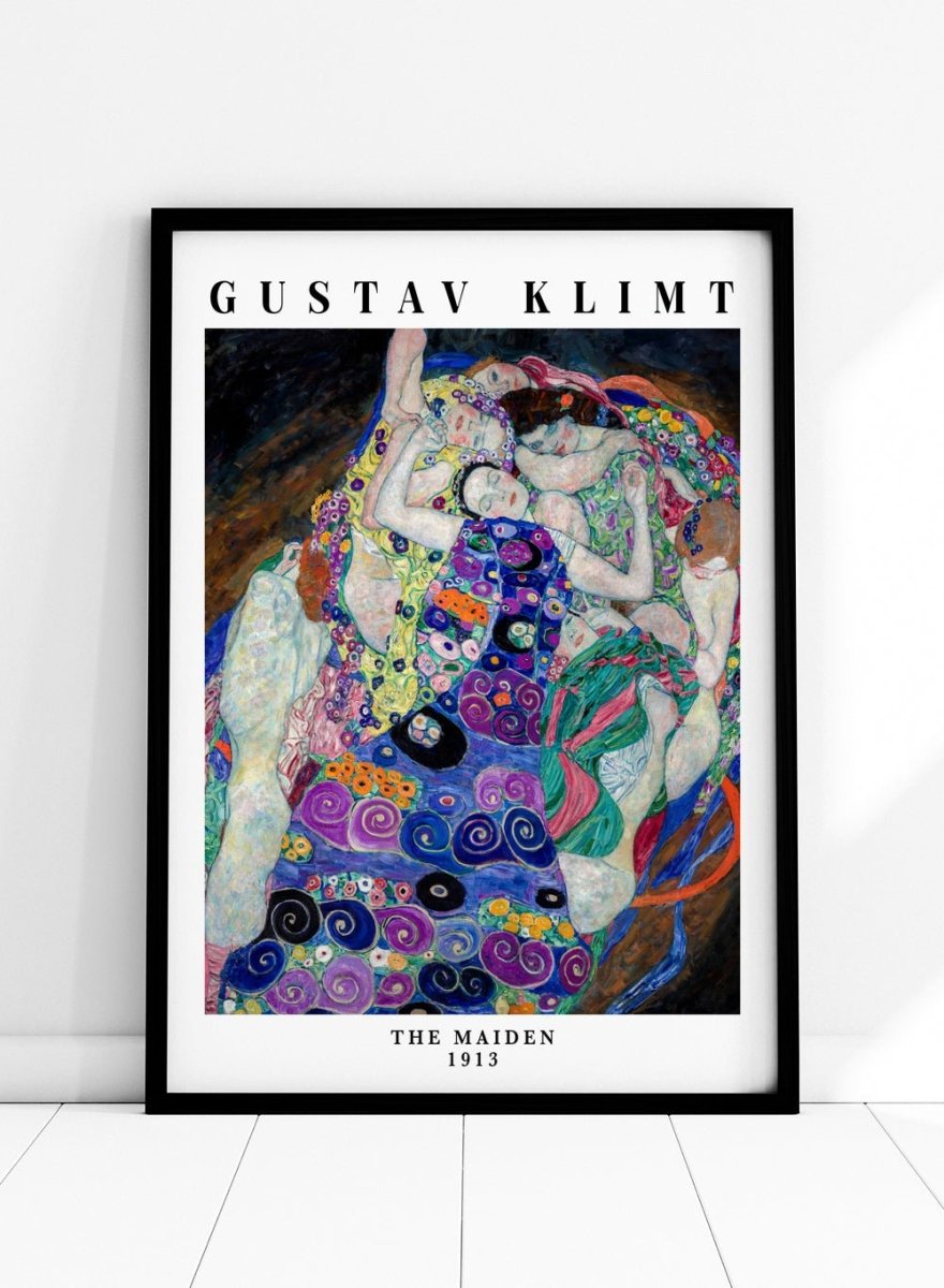 Gustav Klimt The Maiden 1913 Vintage Exhibition Poster Art Print