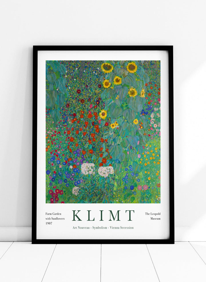 Gustav Klimt Farm Garden with Sunflowers 1907 Art Print_Sugar & Canvas