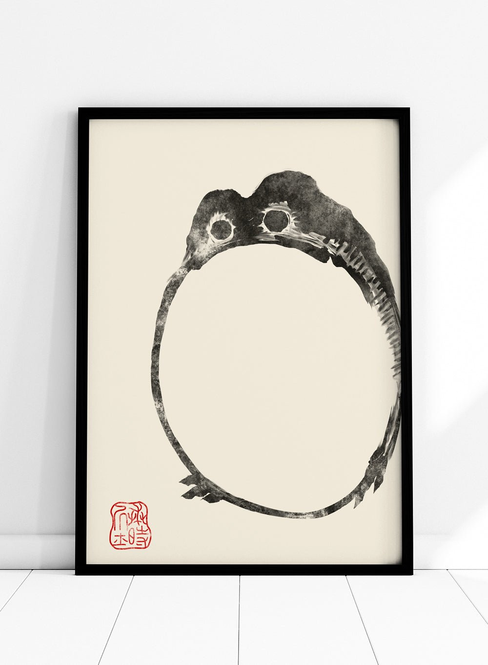 Matsumoto Hoji Japanese Frog (2 Black) Art Print_Sugar & Canvas
