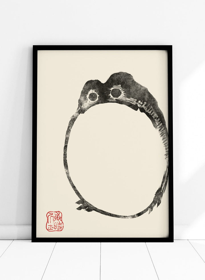 Matsumoto Hoji Japanese Frog (2 Black) Art Print_Sugar & Canvas