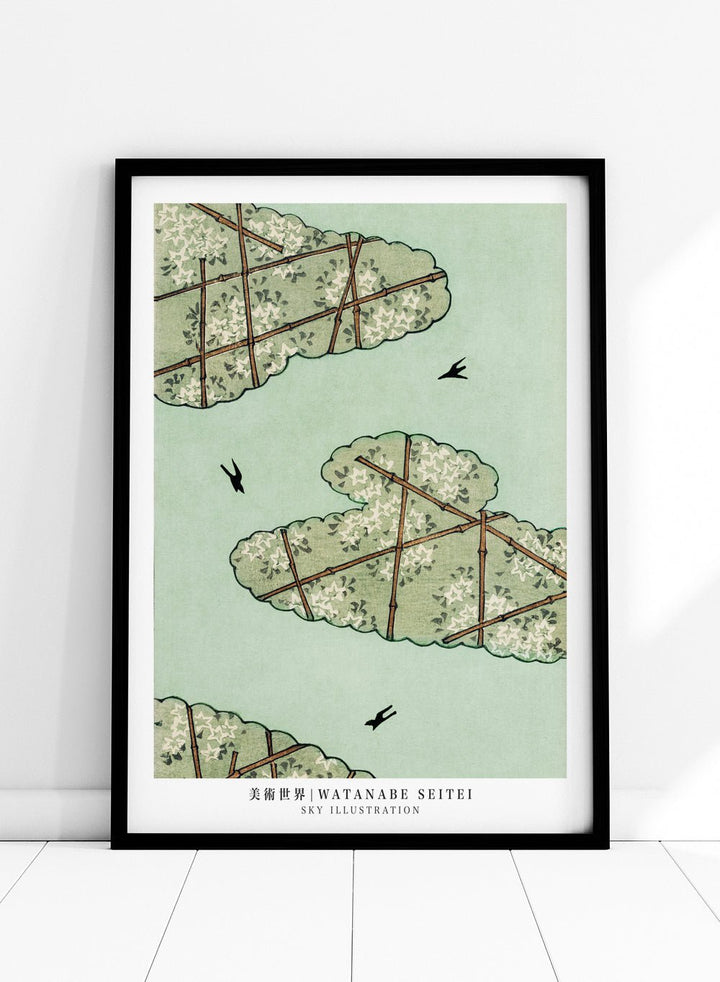 Watanabe Seitei Sky Illustration Art Print_Sugar & Canvas
