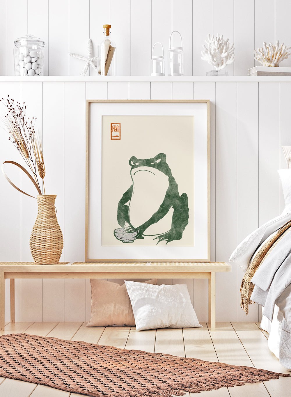 Matsumoto Hoji Japanese Frog (3 Dark Green) Art Print_Sugar & Canvas