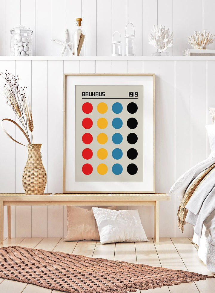 Bauhaus Geometric Dots Art Print_Sugar & Canvas