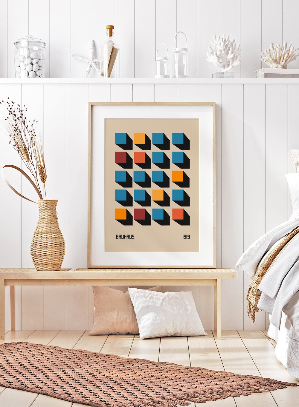 Bauhaus Geometric Squares Art Print_Sugar & Canvas