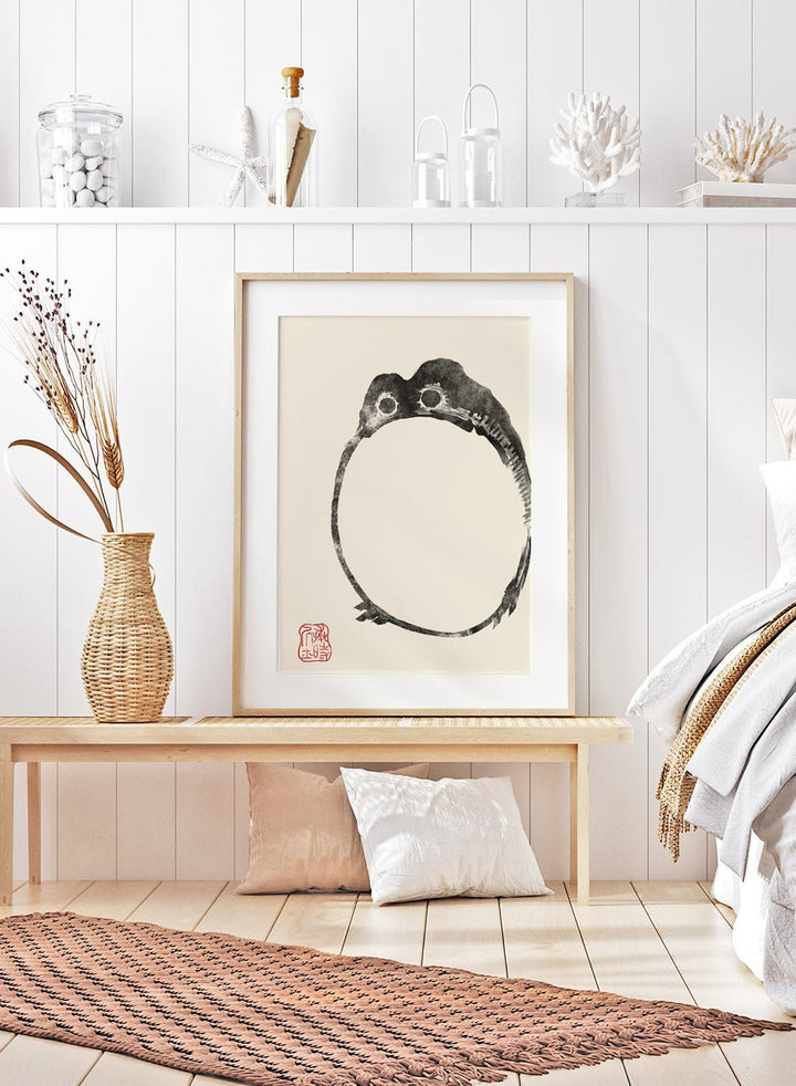 Matsumoto Hoji Japanese Frog (2 Black) Art Print_Sugar & Canvas