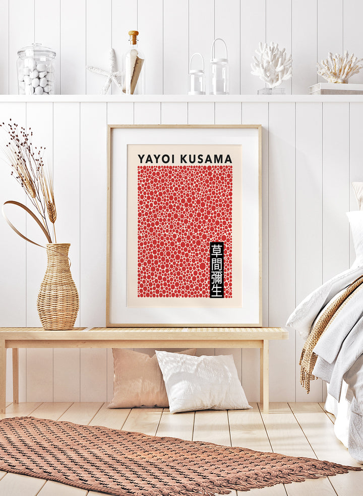 Yayoi Kusama 草間彌生 Red Polka Dots Exhibition Poster
