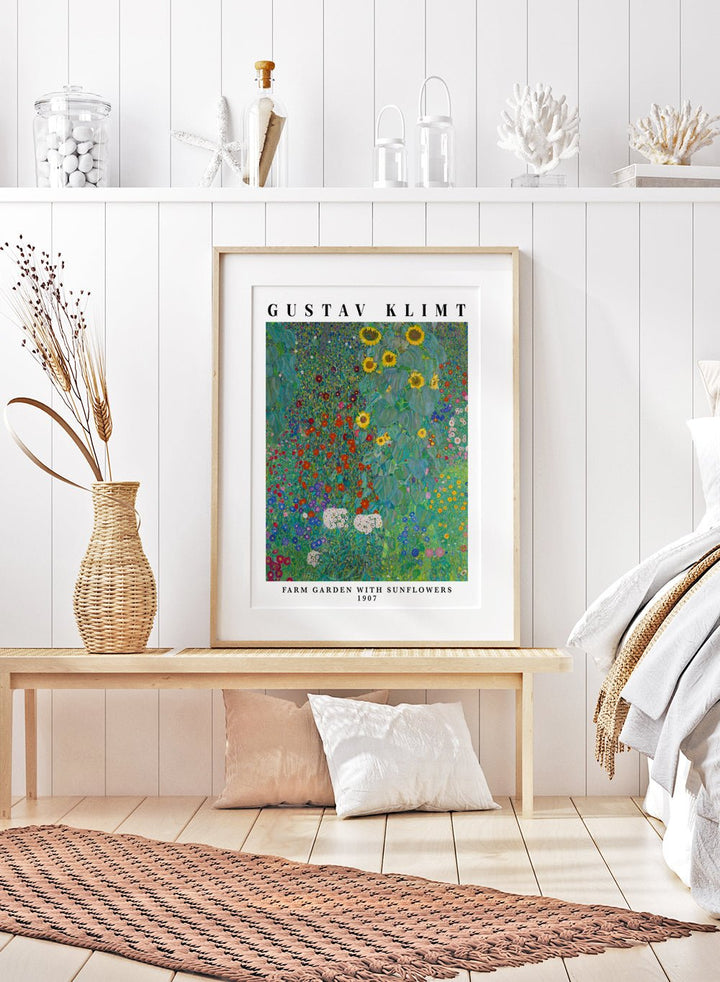 Gustav Klimt Farm Garden with Sunflowers 1907 Art Print_Sugar & Canvas