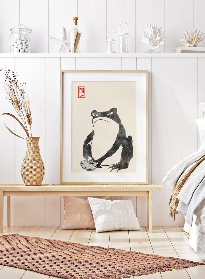 Matsumoto Hoji Japanese Frog (3 Black) Art Print_Sugar & Canvas