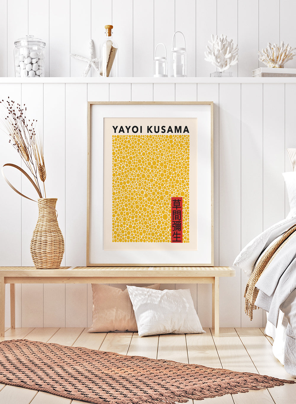 Yayoi Kusama 草間彌生 Yellow Polka Dots Exhibition Poster