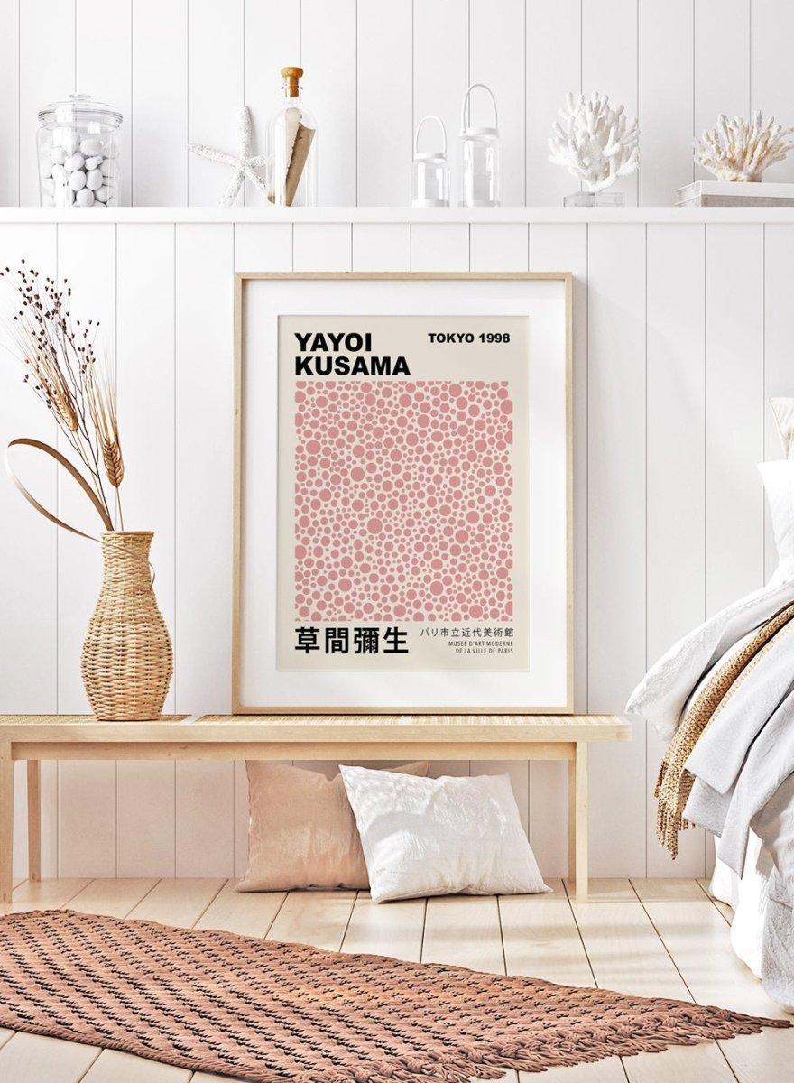 Yayoi Kusama 草間彌生 Pink Polka Dots Exhibition Poster Japanese