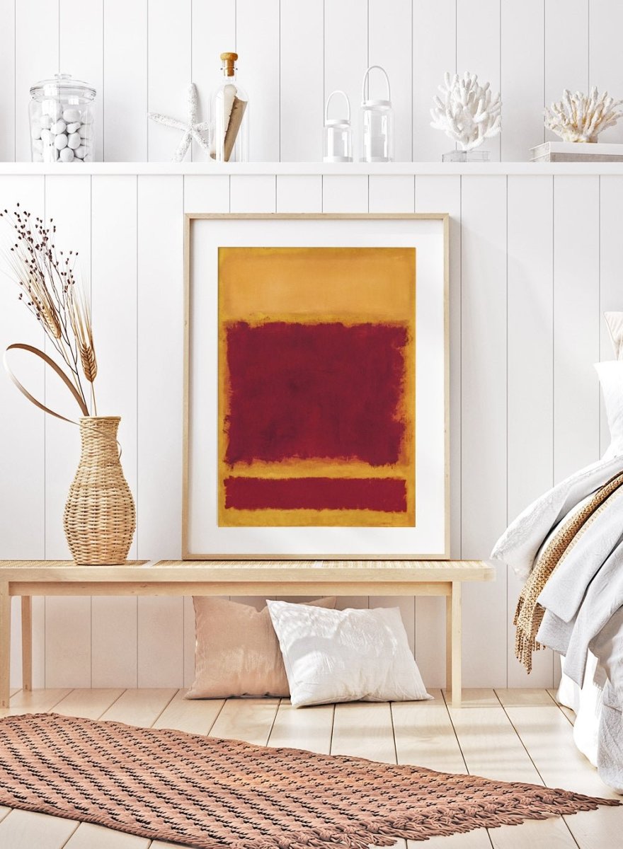 Mark Rothko Composition 1958 Red Yellow Gold Vintage Exhibition