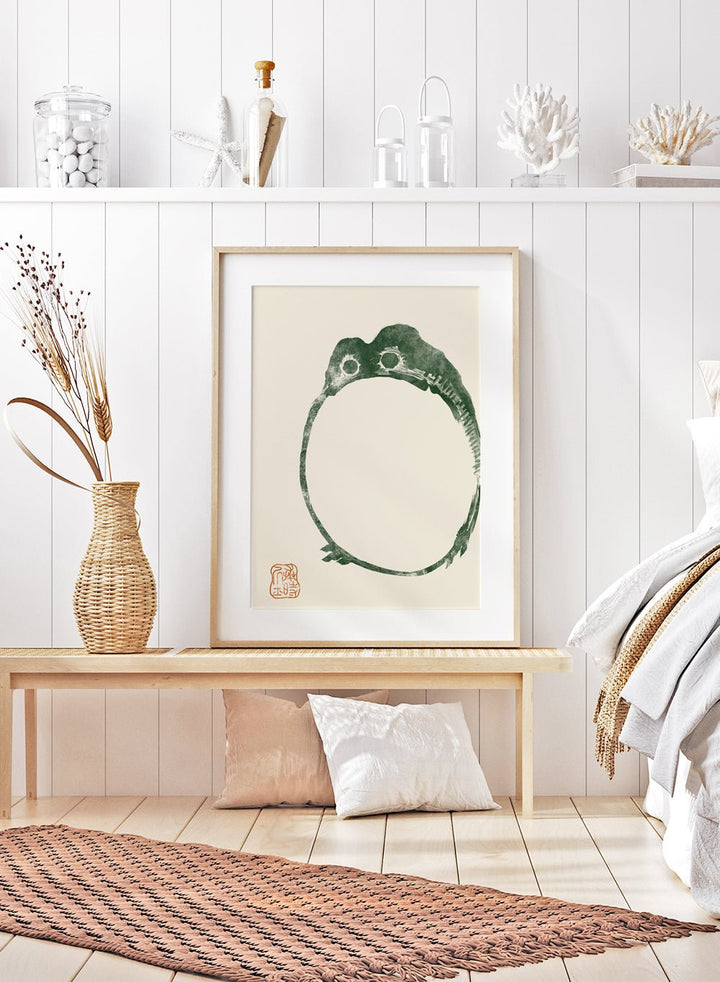 Matsumoto Hoji Japanese Frog (2 Dark Green) Art Print_Sugar & Canvas