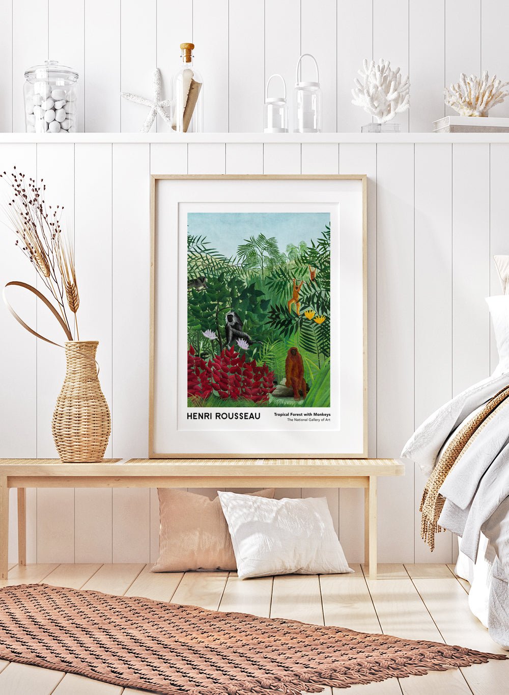 Henri Rousseau Tropical Forest with Monkeys 1910 Art Print_Sugar & Canvas