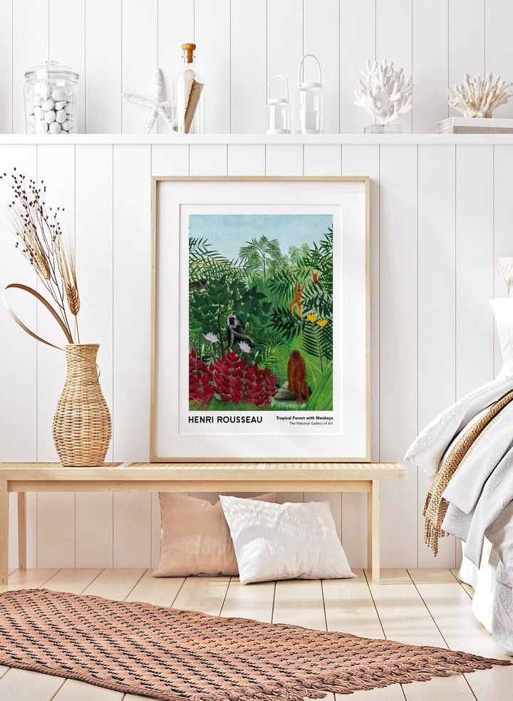 Henri Rousseau Tropical Forest with Monkeys 1910 Art Print_Sugar & Canvas