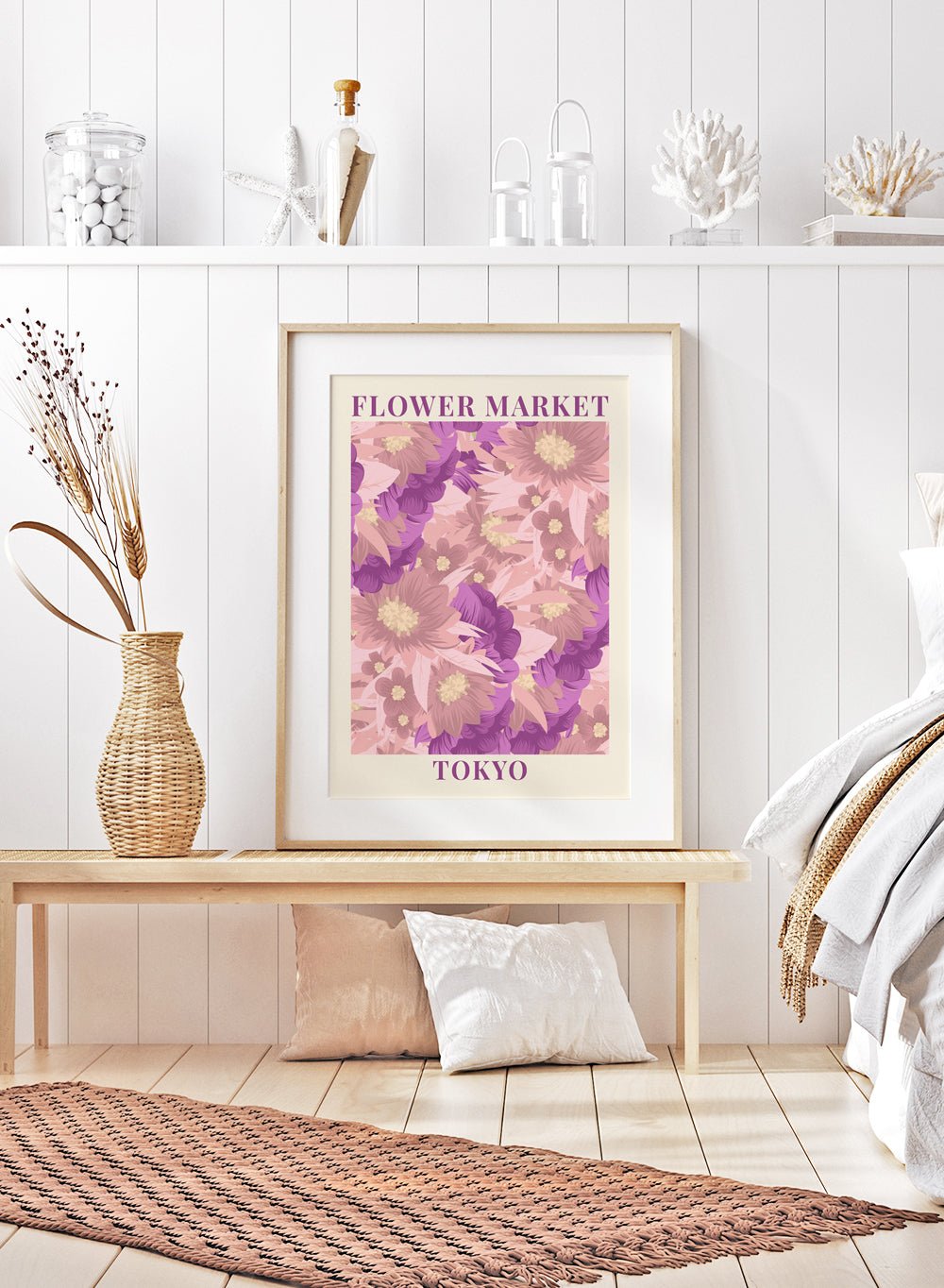 Flower Market Tokyo Art Print_Sugar & Canvas