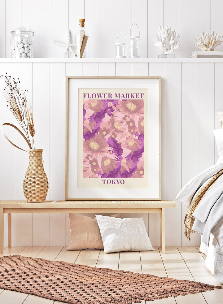 Flower Market Tokyo Art Print_Sugar & Canvas