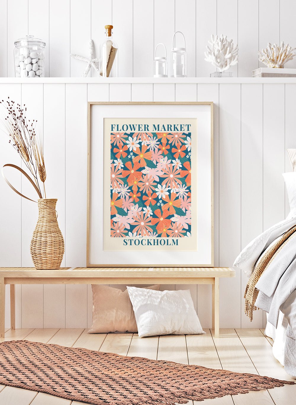 Flower Market Stockholm Art Print_Sugar & Canvas