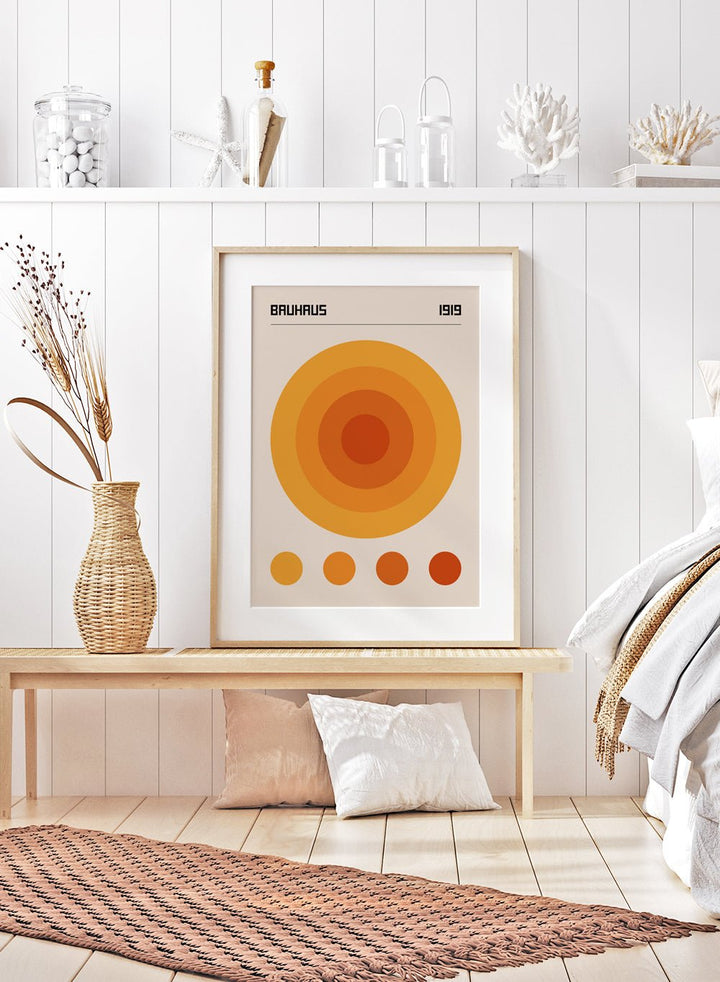 Bauhaus Geometric Circles Art Print_Sugar & Canvas